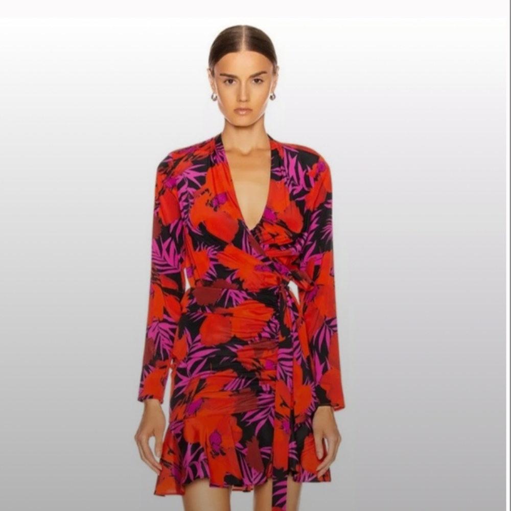 VERONICA BEARD LORINA Silk Wrap Dress 12
